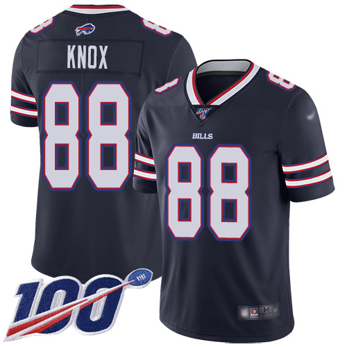 Men Buffalo Bills #88 Dawson Knox Limited Navy Blue Inverted Legend 100th Season NFL Jersey